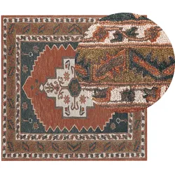 Teppich Wolle bunt 200 x 200 cm GELINKAYA