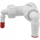 alcadrain - P149Z Doppelanschluss komplett G1' 8–23 mm Schlauchanschluss mit Rückschlagklappen