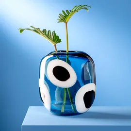 LEONARDO Vase OCCHI BLU (LBH 17.40x22.40x22 cm) - blau - LBH 17.40x22.40x22 cm