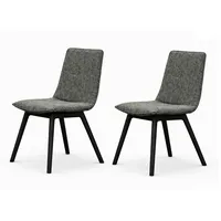 OTTO home 4-Fußstuhl Ramon Polyester graugrün 2er Set