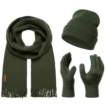 Rock Creek Winter Mütze Schal Handschuh-Set Dunkelgrün