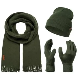 Rock Creek Winter Mütze Schal Handschuh-Set Dunkelgrün