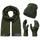 Rock Creek Winter Mütze Schal Handschuh-Set Dunkelgrün