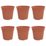 vidaXL Runder Blumentopf Ø 17 x 14 cm Ziegelrot