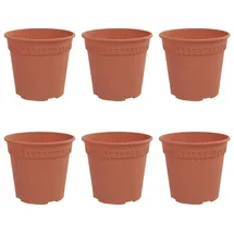 vidaXL Runder Blumentopf Ø 17 x 14 cm Ziegelrot