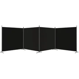 vidaXL Paravent Schwarz 698x180 cm Stoff