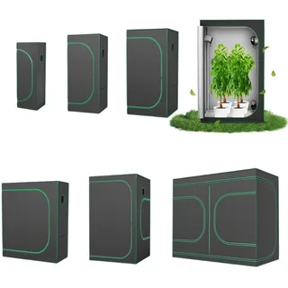 UISEBRT Growzelt Pflanzenzelt 40x40x120 cm Zuchtzelt Growschrank Indoor Anbauzelt 600D Oxford-Stoff Stahlrahmen Licht- und Wasserdicht