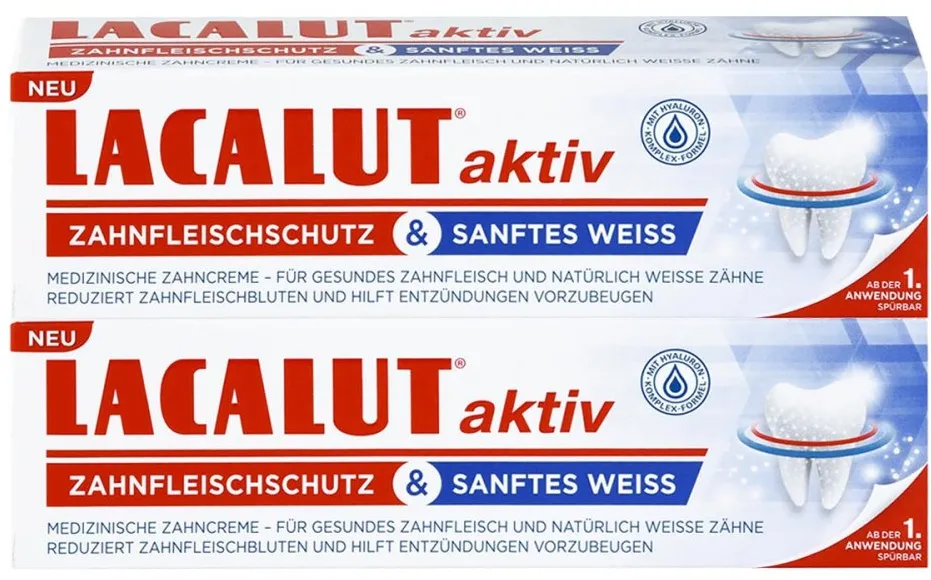 LACALUT Aktiv Zahnfleischschutz & Sanftes Weiss Zahncreme