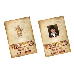 Wilder Westen Wanted Steckbrief