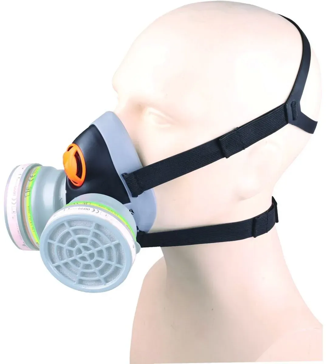 Delta Plus Halbgesichtsmaske M6400, ohne Filterpatronen