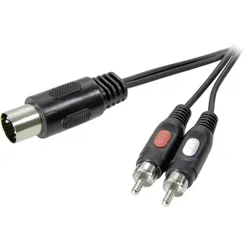 SpeaKa Professional SP-7870640 DIN-Anschluss / Cinch Audio Anschlusskabel [1x Diodenstecker 5pol (DI