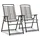 Costway Hochlehner Gartenstuhl 61,5 x 61,5 x 92 cm grau 2 St.