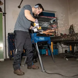 SCHEPPACH SB1000 Spannbock Klemmbock mobil Werkbank Arbeitsbock klappbar Metall | max. 300 kg. Traglast | bis zu 1000 kg. Spannkraft | |