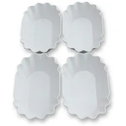 4x Pommesschale Mehrweg bruchsicher Melamin 16,5x9,8x4cm spülmaschinenfest