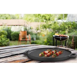 GSW Grillplatte Ø 30 cm Gusseisen schwarz