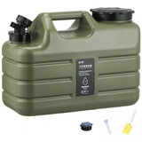 Umikk Wasserkanister mit Hahn10-18L, Camping Wasserkanister BPA-frei Trinkwasserkanister, Tragbarer Mehrzweckkanister Wassertank, Wassertank Camping mit Griffen