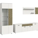 INOSIGN »Vicenza, 3-teilig, bestehend aus: Vitrine, Lowboard, Wandboard«, (3 St.), mit Ornamentabsetzung, Kombination, Anbauwand, TV-Wand, Schrankwand