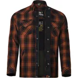 Bores Lumberjack Premium Motorradhemd Orange/Schwarz 3XL