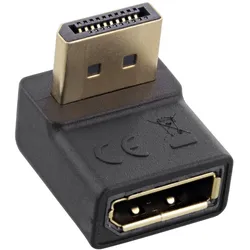InLine DisplayPort Adapter - DisplayPort Stecker / Buchse - nach oben gewinkelt