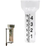 Generisch Regenmesser Glas 35 mm/m2 Niederschlagsmesser für Garten, Regenmesser Ersatzglas frostsicher, Regen Messbecher für Außen, Regenmenge Messen, Regenwassermesser (Weiß B)