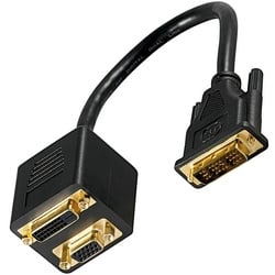 DVI Stecker auf DVI-Buchse und SVGA Buchse