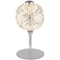 GLOBO Tischleuchte Wohnzimmerleuchte Tischlampe Nachttischlampe Beistellleuchte, Metall Glas, LED