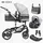 veska Kombi-Kinderwagen Silber/Grau