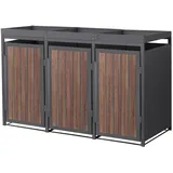 ML-Design Mülltonnenbox 196 x 80 x 124 cm beige