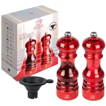 Peugeot Podium Salz-/Pfeffermühle 18 cm Rot/Transparent