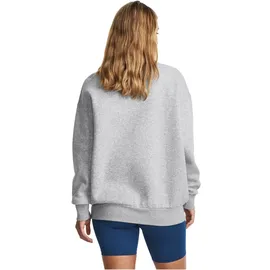 Under Armour Essential OverSized Fleece Shirt Damen 012 mod gray light heather/white S