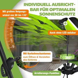 Kesser Doppelsonnenschirm 460 x 270 cm Grün