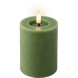 LED Echtwachskerze GREEN - grün