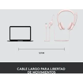 Logitech H390 USB-A Rosa