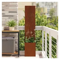 vidaXL Sichtschutz-Leinwand 32 x 32 x 150 cm Rostig Stahl