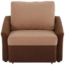 Home Affaire Schlafcouch Kunstleder 2-Sitzer Braun