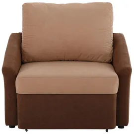 Home Affaire Schlafcouch Kunstleder 2-Sitzer Braun