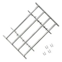 vidaXL Fenstergitter Verstellbar Mit 4 Querstäben 500-650 Mm Vidaxl