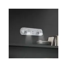 Briloner - Terya Led Nachtlicht, Bewegungsmelder, Batteriebetrieben, Reichweite 3m, Silberfarbig, 18,6 X 5,1 X 5,5 Cm