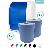 Blanc HYGIENIC SET: Handtuchrollenspender Autocut, Blanc Cosmos + 2