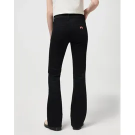 Wrangler Flare Jeans mit High Waist in Schwarz-W27 / L34