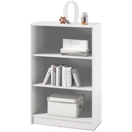 Roller Bücherregal OPTIMUS, Weiß - 72 x 111 cm - 2 Einlegeböden