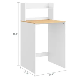 SoBuy Wäscheschrank 1 Fachboden Weiß 65x60x126cm Modern Bzr224-wn