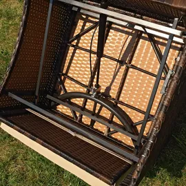 MuCoLa - Gartenset 2 Sessel und Tisch Polyrattan Lounge Garnitur Gartenmöbel Stuhl Sitzgruppe variabel aufstellbar Balkonset Braun