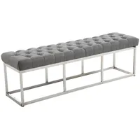 CLP Sitzbank Amun Stoff Edelstahl grau 150 cm
