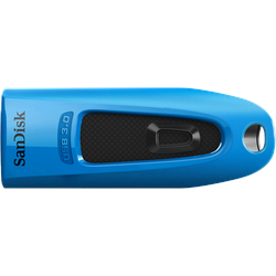 SanDisk Ultra (64 GB, USB A, USB 3.0), USB Stick, Blau