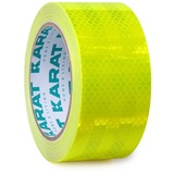 Karat Reflektorband Reflektierendes Klebeband, Selbstklebend & Wasserdicht, 5 cm x 10 m gelb