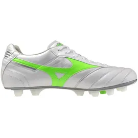 Mizuno Morelia II Elite FG Herren White/Neon Green/Galaxy Silver 43