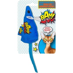 Bam! Toy with Catnip - 10 cm - Mouse Blue - (503319005954), Katzenspielzeug
