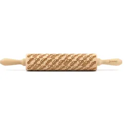 Teigroller FOLKROLL "3D-Motiv-Teigrolle", braun, L:43cm, Buchenholz, Teigroller, Autos