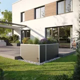 KGT Aluminium Hochbeet 130 121 x 45 x 77 cm Silber